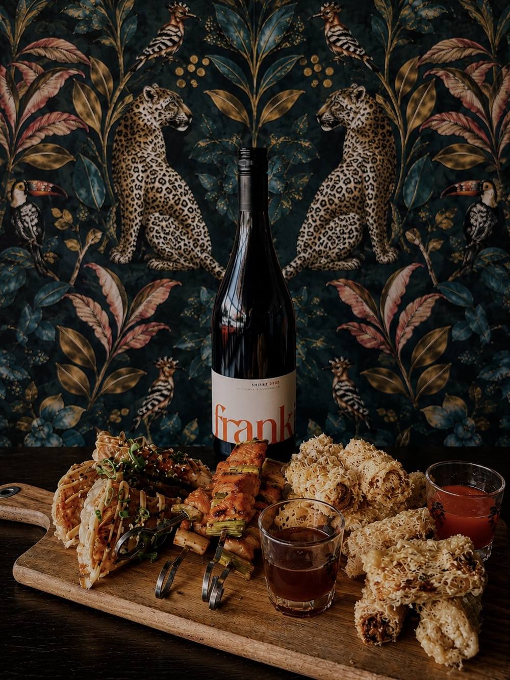Wine Not Wednesday bottle and appetiser platter
